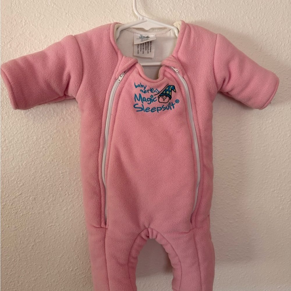 Baby Magic Pink Fleece Sleepsuit One-Piece 3-6 months